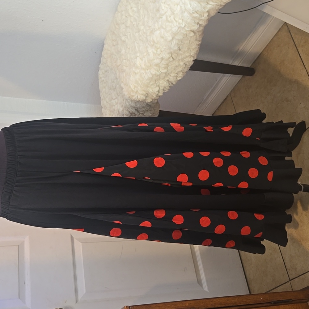 🩷Black and Red Polka Dot Women's Skirt